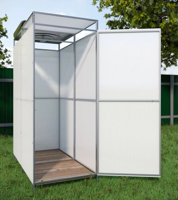 Преимущества металлического душа с поликарбонатом