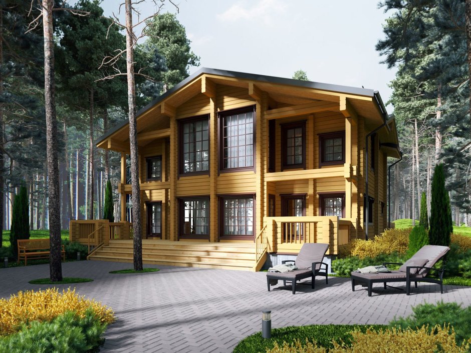 Строительство домов из клееного дуба: преимущества и особенности