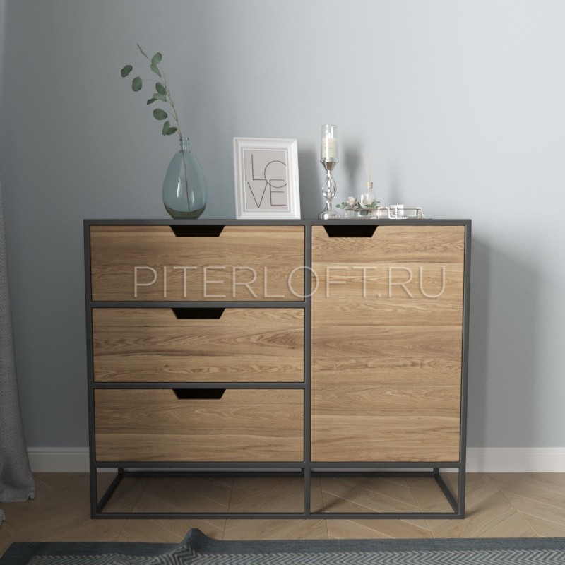 Комоды в стиле лофт: объединение функциональности и стиля