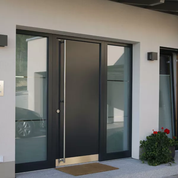 Современное решение: Алюминиевая дверь со стеклянным наполнением