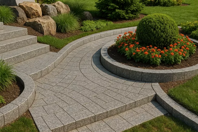 Термообработанный гранит в ландшафтном дизайне: надежность и эстетика